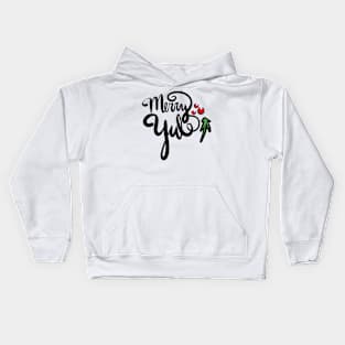 Merry Yule Season's Greetings Kids Hoodie